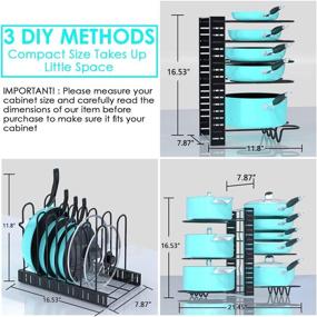 img 3 attached to 🗄️ Ultimate Pan Organizer Rack for Cabinets: 3 DIY Methods, 8 Tiers, Heavy Duty Design