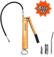 💪 hantuo lever grip grease gun - 400cc bulk & 14 ounce cartridge loading - max pressure of 8,000 psi - includes 5.9-inch rigid bent spout logo