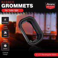 🚛 abrams 5x3 rectangular black rubber grommet: ideal for universal 5 inch rectangular rv truck trailer tail lights logo