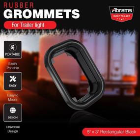img 2 attached to 🚛 Abrams 5x3 Rectangular Black Rubber Grommet: Ideal for Universal 5 Inch Rectangular RV Truck Trailer Tail Lights
