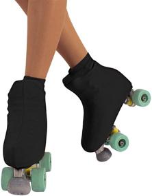 img 1 attached to 👢 Calzitaly Roller Skating Boot Covers, 70 DEN – Women and Girls, Black/Skin