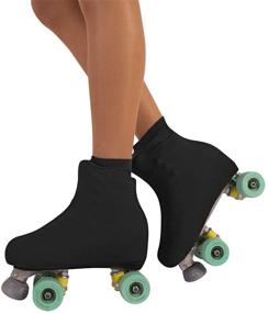 img 3 attached to 👢 Calzitaly Roller Skating Boot Covers, 70 DEN – Women and Girls, Black/Skin