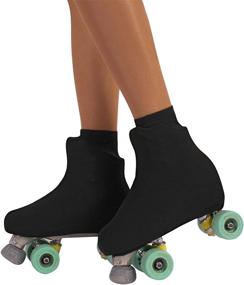 img 2 attached to 👢 Calzitaly Roller Skating Boot Covers, 70 DEN – Women and Girls, Black/Skin