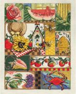 🎨 janlynn 14 count summer montage cross stitch kit: create a stunning 11 by 14-inch masterpiece logo