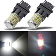 🔆 ibrightstar super bright 3157 4157 3057 3156 led bulbs with projector for back up reverse lights and tail brake parking lights, xenon white - upgraded version, low power & 9-30v compatibility logo