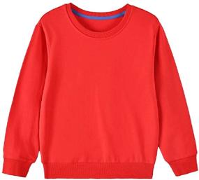 img 2 attached to Girls' Active IESSRA Crewneck Sweatshirt Pullover - Perfect for Casual Wear!