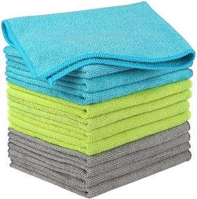 img 4 attached to 🔹 Aidea Microfiber Cleaning Cloths - Soft, Highly Absorbent (12in.x16in.) - Pack of 12