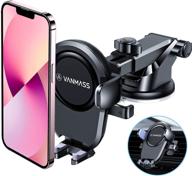 🚗 enhanced vanmass car phone mount [auto hug tight] longest lifespan phone holder mount [stable & handsfree] ultimate phone guard car mount 4 in 1 compatible with all phones logo