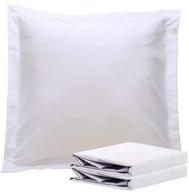 🛋️ ntbay set of 2 european square throw pillow cushion covers – 100% brushed microfiber, soft & cozy, wrinkle, fade, stain resistant (26 x 26 inches, white) logo