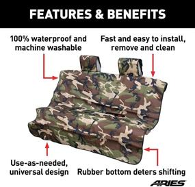 img 2 attached to 🚌 ARIES 3147-20 Seat Defender: Camo Waterproof Universal Bench Truck Seat Cover Protector - Extra-Large Size for Maximum Protection