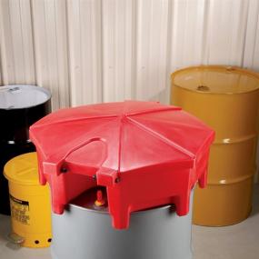 img 3 attached to 🟡 Yellow Hinged Lid Poly Drum Funnel - DRM672-YW, Ideal for 55 Gal Tight-Head Steel & Poly Drums - 29" D x 11" H, from New Pig