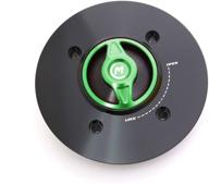 green revo cnc quick release gas fuel cap compatible with kawasaki kle300 versys-x 300 17-19 z900 abs 17-19 z650 17-19 ninja 400 18 2019 2020 logo