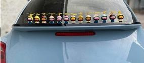 img 1 attached to 🚗 РОЗОВАЯ УТКА свинья игрушечная машина приборной панели заднего вида украшения утка на пропеллере автомобильные орнаменты с шлемом для взрослых, детей, женщин, мужчин