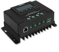 🌞 renogy rover elite mppt солнечный контроллер заряда с подсветкой жк-экраном, функцией мониторинга и отслеживания, 40a 12/24 вольт. логотип