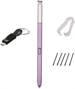img 4 attached to 📱 Galaxy Note 9 Stylus Replacement Purple + Tips/Nibs + Type C Charger