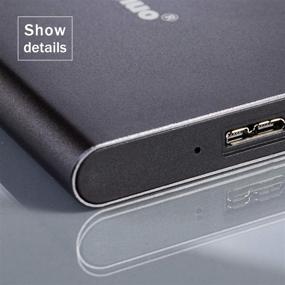 img 1 attached to 💾 1ТБ серый портативный внешний жесткий диск - USB 3.0 SATA HDD хранилище