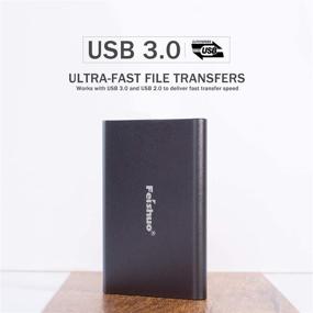 img 3 attached to 💾 1ТБ серый портативный внешний жесткий диск - USB 3.0 SATA HDD хранилище
