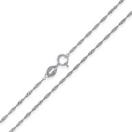 ожерелье сингапурского плетения "singapore rope chain" толщиной 1,5 мм - стерлинговое серебро, различные цвета и размеры от 14 до 36 дюймов. логотип