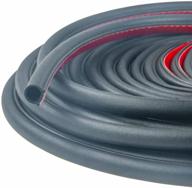 🚪 universal rubber car auto door seal weather stripping: insulate noise with self-adhesive hollow sealing strip - 2/5 inch wide x 2/5 inch thick, total 33 feet long (2 rolls of 16.5 ft each) logo