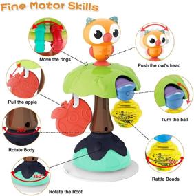 img 1 attached to 🦉 HISTOYE Owl High Chair Toys with Suction Cups for Babies 6 to 12 Months - Developmental Baby Tray Rattles Toy for Infants and Toddlers - 6, 9, 12 Months and Up - Ideal Gifts for 1-2 Year Old Girls and Boys
