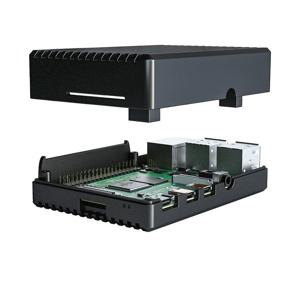 img 2 attached to 🖥️ Black Carago Aluminum Metal Armor Cooling Case for Raspberry Pi 4 Model B, with Passive Cooling Column - Compatible with Raspberry Pi 4B only