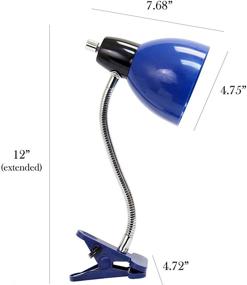 img 1 attached to Blue Adjustable Clip Lamp Light - Limelights LD2014-BLU