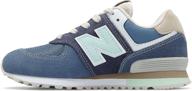 👟 стильные и прочные классические кеды на шнуровке для детей: new balance unisex-child 574 v1 логотип