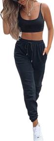 img 3 attached to 👖 High Waisted Joggers for Teens & Women: Summer Workout Sweatpants with Cinch Bottom - Baggy Yoga Pants & Trousers