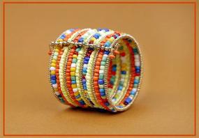 img 1 attached to 🌈 The Tribal Chic Bohemian Gypsy Soul Statement Spiral Cuff/Bracelets for Girls/Women: Unleash Your Inner Style Rebel