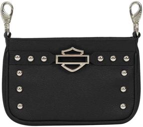 img 2 attached to 👜 Harley-Davidson Women's Rider Bar & Shield Hip Bag - Black RD5541L with Strap