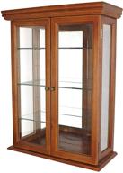 🏺 stylish and functional country tuscan hardwood glass wall mounted storage curio cabinet in brown by design toscano logo