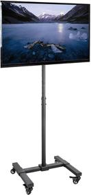 img 4 attached to 📺 VIVO Mobile TV Display Stand: Adjustable Rolling Floor Mount for 13-42 inch LED LCD Flat Panel Screens with Wheels - STAND-TV07W