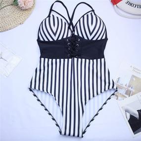 img 3 attached to 👙 Tengweng Monokini: Stylish Backless Swimsuits for Women's Bathing Clothing