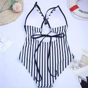 img 2 attached to 👙 Tengweng Monokini: Stylish Backless Swimsuits for Women's Bathing Clothing