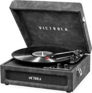 victrola bluetooth suitcase 3 speed turntable home audio for stereo system components logo