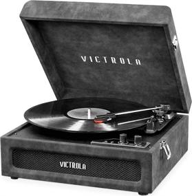 img 2 attached to Victrola Bluetooth Suitcase 3 Speed Turntable Home Audio for Stereo System Components