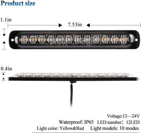 img 3 attached to Yifengshun 12-LED янтарь и усилитель