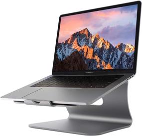 img 4 attached to 💻 Bestand Aluminum Cooling Laptop Stand - Upgraded Version for Apple MacBook Air, MacBook Pro, and all Notebooks - Grey (Patented)