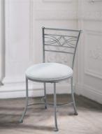 hillsdale furniture dutton vanity stool: elegant chrome design for your stylish vanity логотип