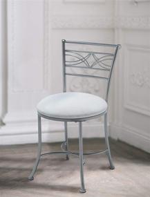 img 4 attached to Hillsdale Furniture Dutton Vanity Stool: Elegant Chrome Design for Your Stylish Vanity