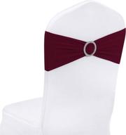 💐 enhance your wedding ambiance with peomeise burgundy spandex decorations logo