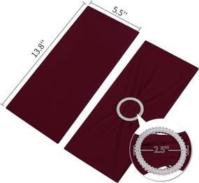 img 1 attached to 💐 Enhance Your Wedding Ambiance with Peomeise Burgundy Spandex Decorations