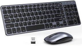 img 4 attached to Wireless Keyboard Mouse Receiver Ergonomic