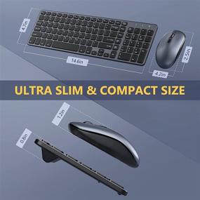 img 2 attached to Wireless Keyboard Mouse Receiver Ergonomic