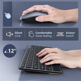 img 1 attached to Wireless Keyboard Mouse Receiver Ergonomic