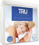 tru lite bedding водонепроницаемый наматрасник для кровати queen: премиумный 🛏️ хлопковый терри-чехол для безопасной, чистой и беззапаховой кровати. логотип