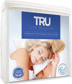 img 4 attached to TRU Lite Bedding Водонепроницаемый наматрасник для кровати Queen: Премиумный 🛏️ хлопковый терри-чехол для безопасной, чистой и беззапаховой кровати.