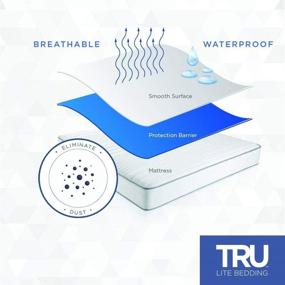 img 2 attached to TRU Lite Bedding Queen Waterproof Mattress Protector: Premium 🛏️ Cotton Terry Cover for a Safe, Clean, and Odor-Free Mattress