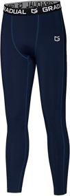 img 4 attached to Boys' Compression Leggings for Gradual Compression in Soccer and Basketball Apparel