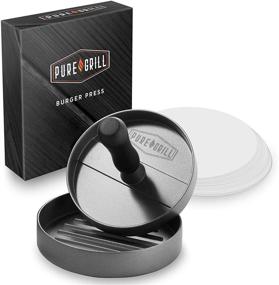 img 4 attached to 🍔 Aluminum Pure Grill Burger Press with 100 Wax Papers - Enhance Your BBQ Experience with Perfectly Grilled Hamburger Patties